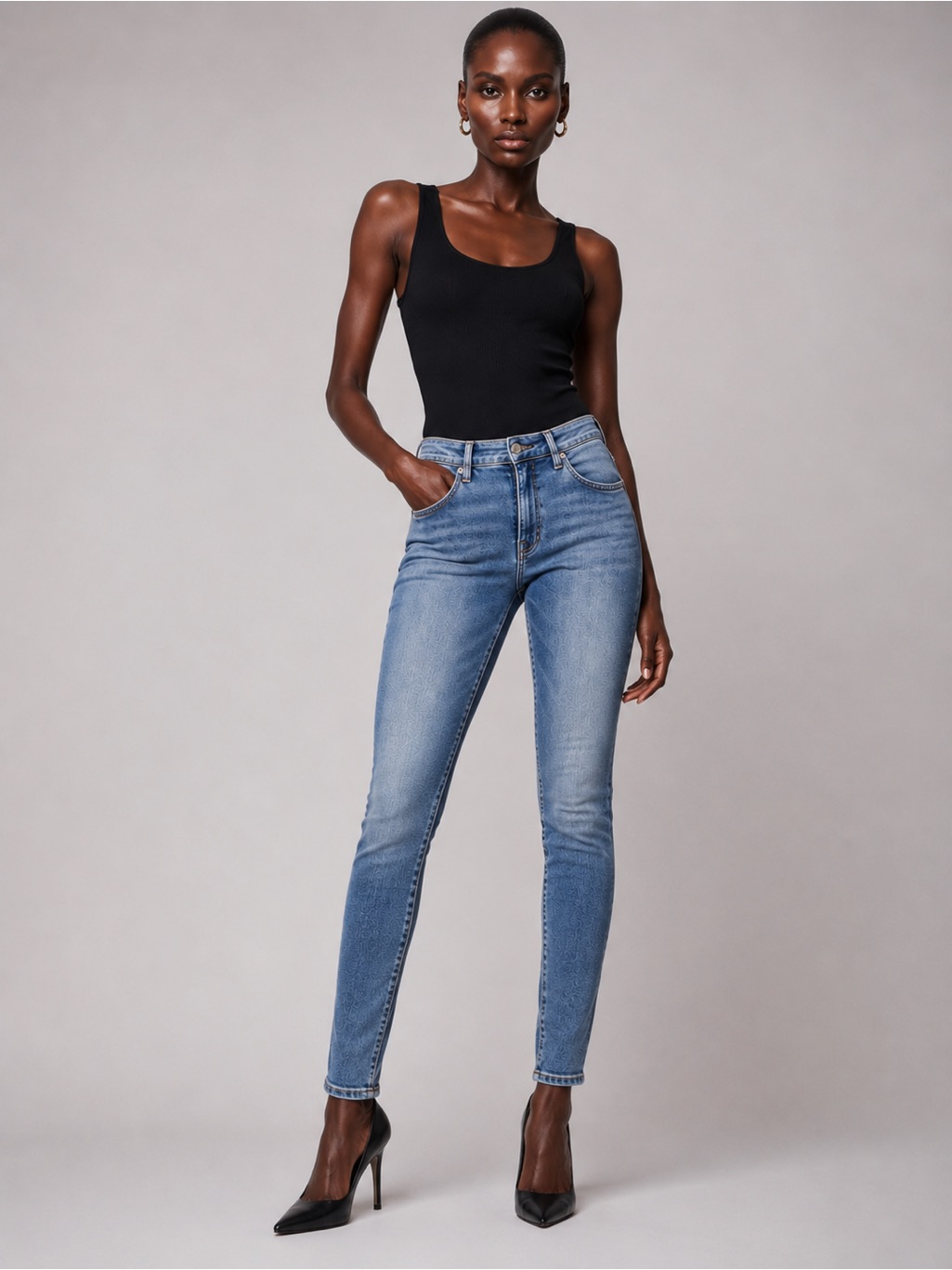 7 For All Mankind Luxe Vintage High Waist Ankle Skinny Jeans Medium Wash Size 32